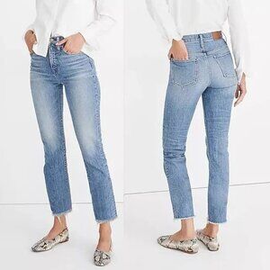 Madewell High Rise Blue Jeans with Cropped Ankle